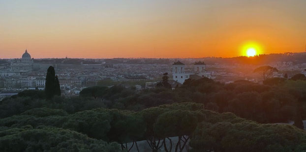 Sunset over Rome