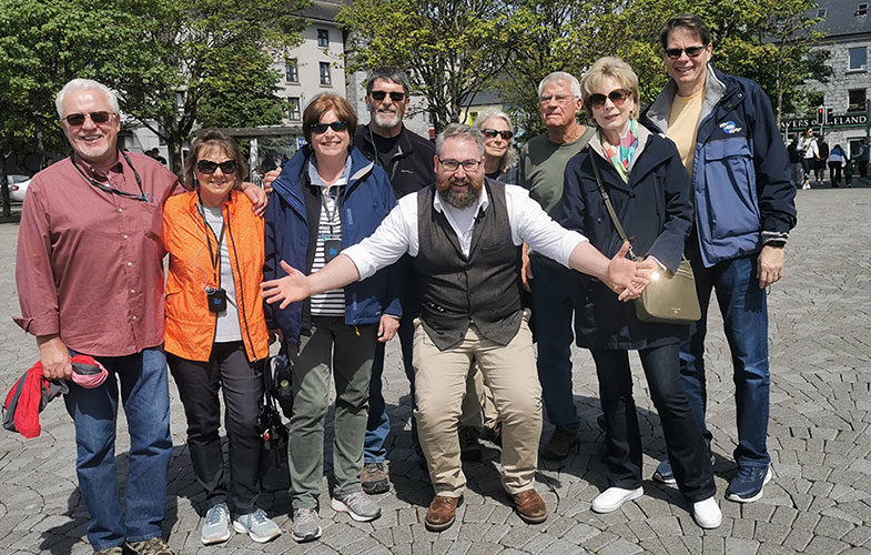 John Bryne and guests in Ireland