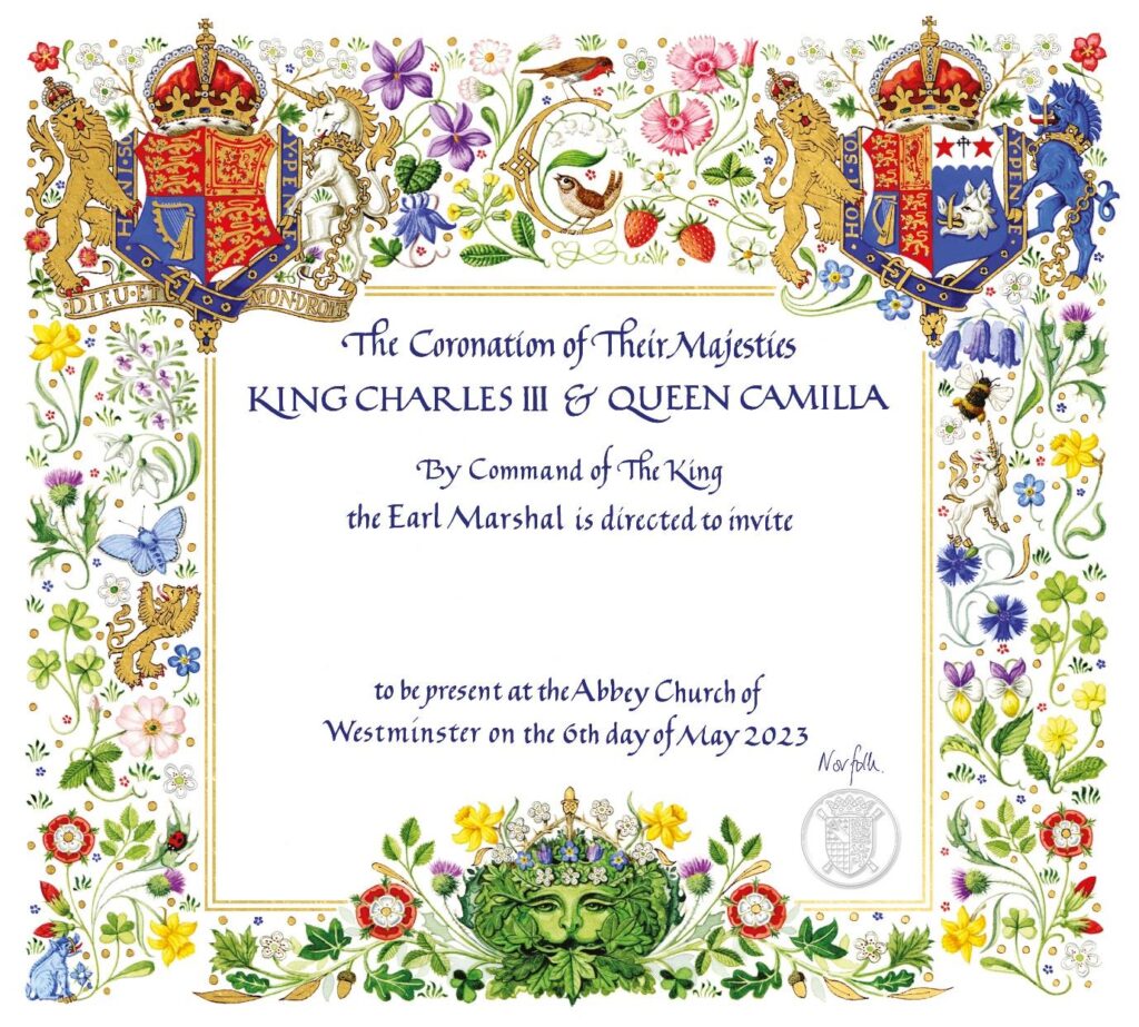 King Charles Coronation Invitation